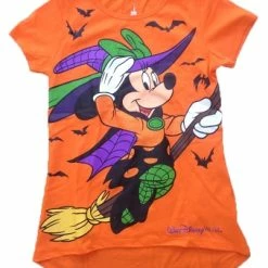 Discount ???? Disney ???? Shirt For ???? Girls - ???? Halloween Minnie Mouse Witch - Orange ????