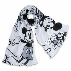 Deals ???? Disney Scarf - Mickey Mouse Classic - Black And White ????
