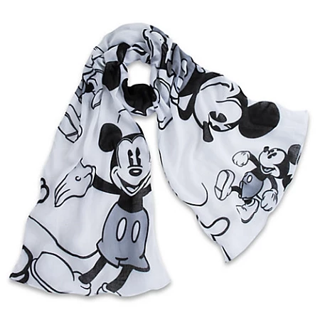 Deals ???? Disney Scarf - Mickey Mouse Classic - Black And White ???? 1 Deals ???? Disney Scarf - Mickey Mouse Classic - Black And White ????