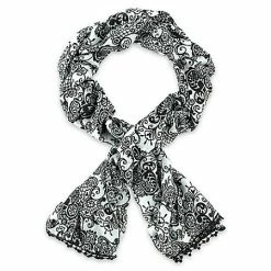 Wholesale ???? Disney Scarf - Filigree Mickey Mouse Icon - Black And White ????