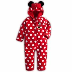 Best Sale ⭐ Disney Bodysuit For Baby - Minnie Mouse Fleece Bunting - Red ????