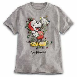 Promo ???? Disney ???? Shirt For BOYS - Santa Mickey Mouse ???? Christmas Lights ????