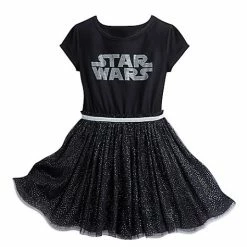 Buy ⌛ Disney ???? Dress For ???? Girls - Star Wars Logo - Black ????