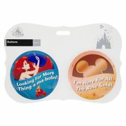 Wholesale ???? Disney Souvenir Button Set - Ariel And Rose Gold - Set Of 2 ????