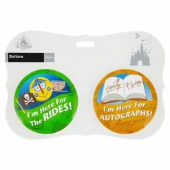 Cheapest ???? Disney Souvenir Button Set - Rides And Autographs - Set Of 2 ????