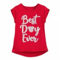 Top 10 ???? Disney ???? Shirt For ???? Girls - Best Day Ever - Reversible Sequin - Red ????