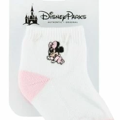 Best deal ???? Disney Infant ???? Socks - Minnie Mouse - White And Pink - 2 Pack ????