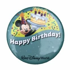 Outlet ???? Disney Souvenir Button - Happy ???? Birthday - Mickey Mouse ⭐