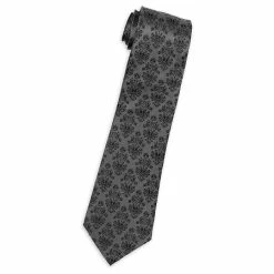 Promo ???? Disney Silk Tie - The Haunted Mansion - Wallpaper - Black ????