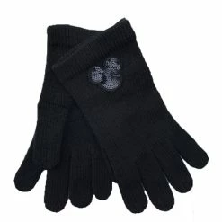 Promo 🔥 Disney Gloves For Adults - Mickey Mouse Icon Sequined - Black ⌛