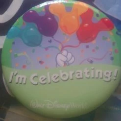 Top 10 🔥 Disney Souvenir Button - Mickey Mouse Balloons - I'm Celebrating ⌛