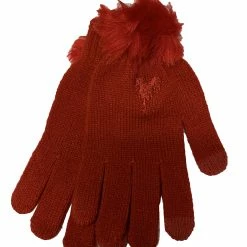 Cheapest ???? Disney Knit Gloves - Minnie Mouse Pom Poms - Red ????