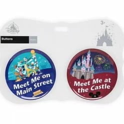 Outlet ???? Disney Souvenir Button Set - Main Street U.S.A And Fantasyland Castle ????