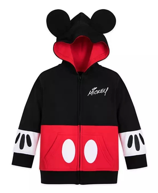 Cheap βοΈ Disney Zip Hoodie For Toddler - Mickey Mouse Costume With Ears β¨