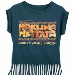 Promo ❤️ Disney ???? Shirt For ???? Girls - Hakuna Matata - Animal Kingdom - Fringed ????