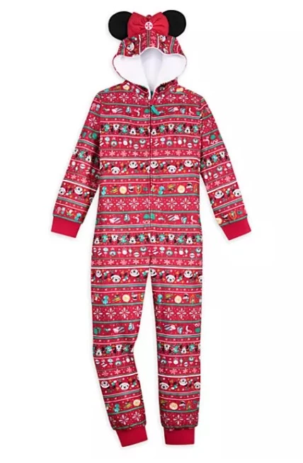 Best Sale βοΈ Disney Pajamas Bodysuit For π§ Girls - Holiday Mickey And Minnie Mouse - Red π
