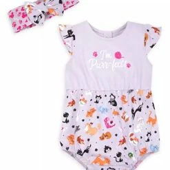 New ✔️ Disney Bodysuit For Baby - Disney Cats - Walt Disney World ????