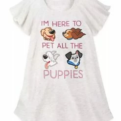 Buy 🎉 Disney 👕 Shirt For 👧 Girls - I'm Here To Pet All The Puppies 🔔